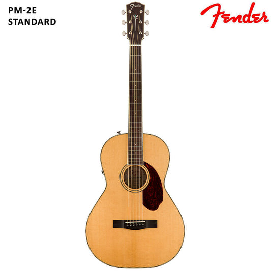 Fender PM 2E Natural Dreadnought Semi Acoustic Guitar W/Case