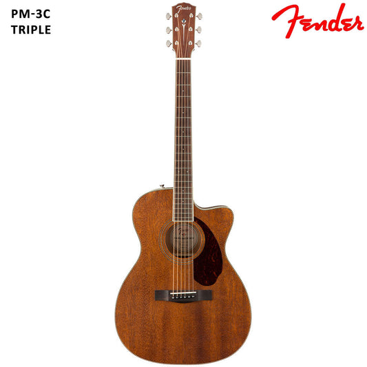 Fender PM 3C Mahogany Triple Acoustic Guitar W/Case