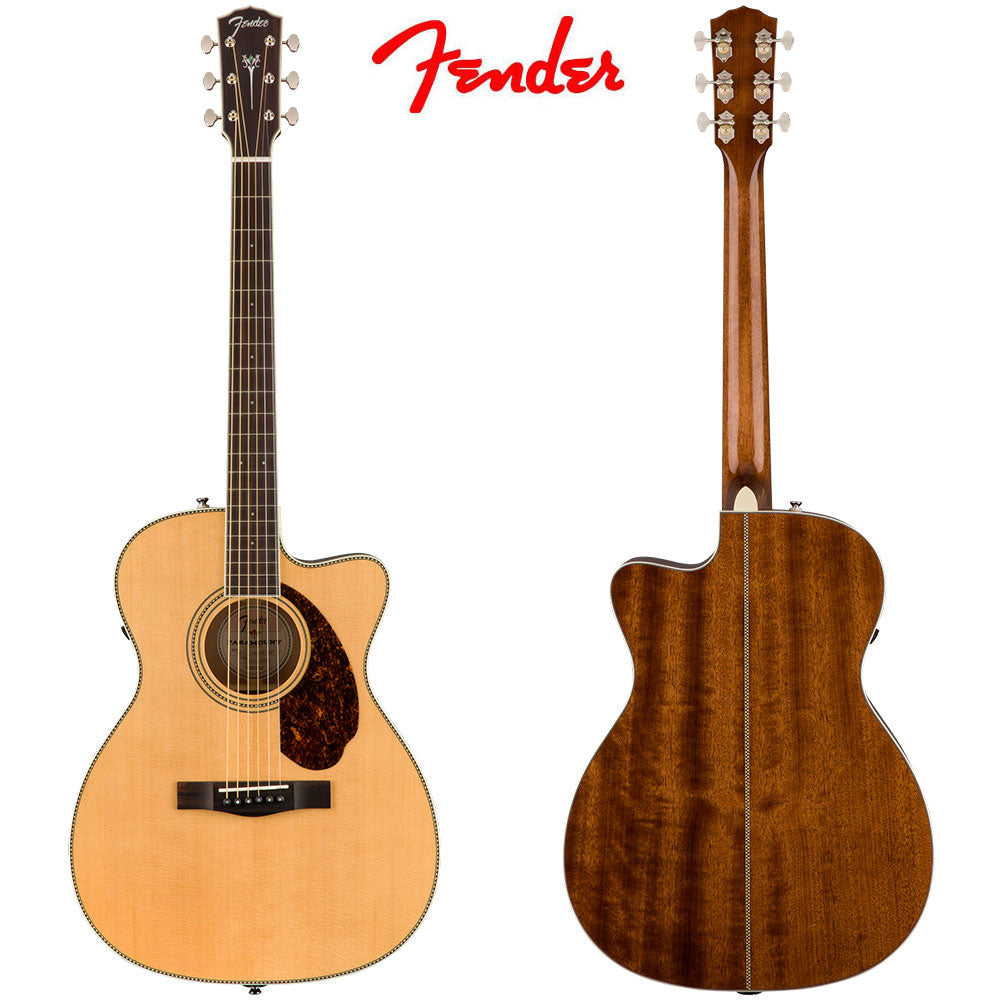 Fender PM 3CE Natural Standard Semi Acoustic Guitar W/Case