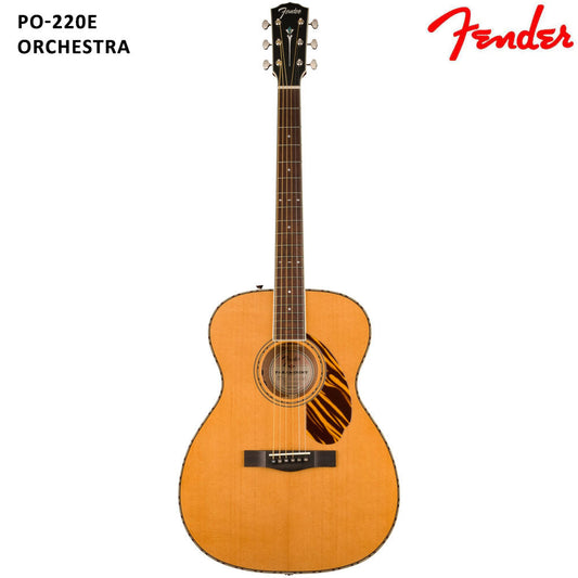 Fender PO 220E Orchestra Semi Acoustic Guitar W/Case