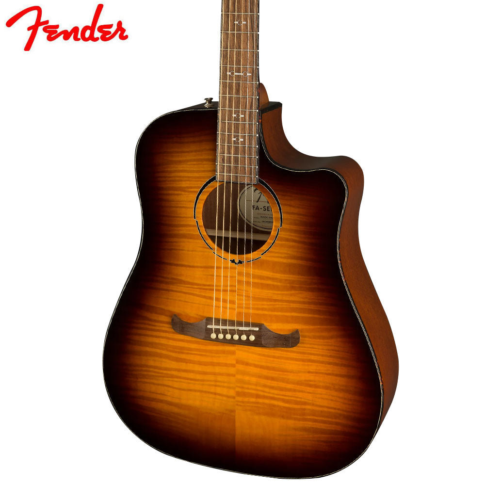 Fender FA325CE Mocha Burst Semi Acoustic Guitar