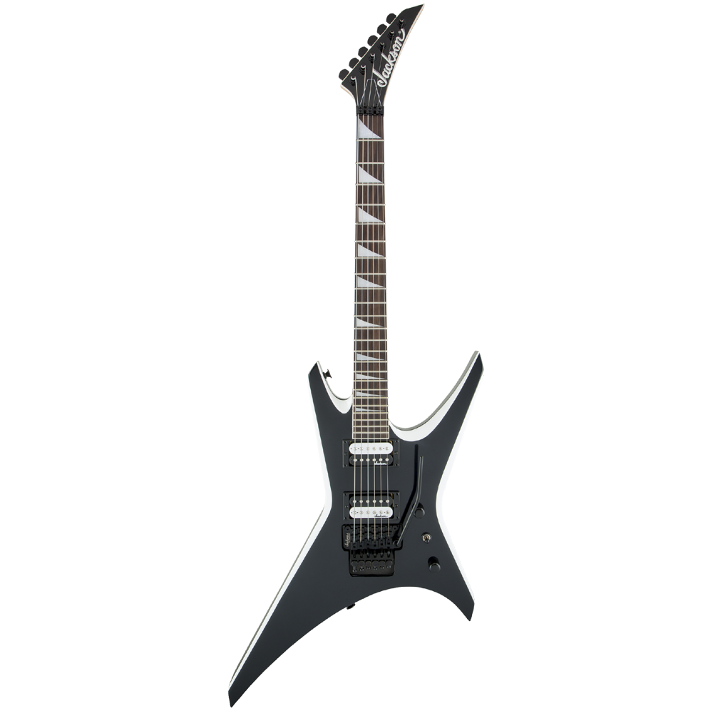 Jackson JS32 Warrior Electric Guitar Black With White Bevels